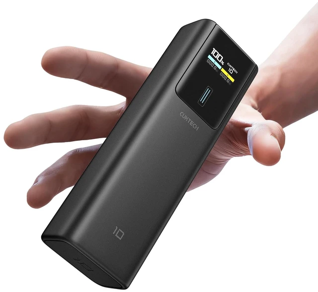Main image of CUKTECH 100W Power Bank, 10000mAh Portable USB C Charger with Smart TFT Display, PD3.0 Fast Charging Compatible iPhone 16/15 Series, Samsung Galaxy S24/S23, iPad Air/Pro, MacBook, Dell etc.