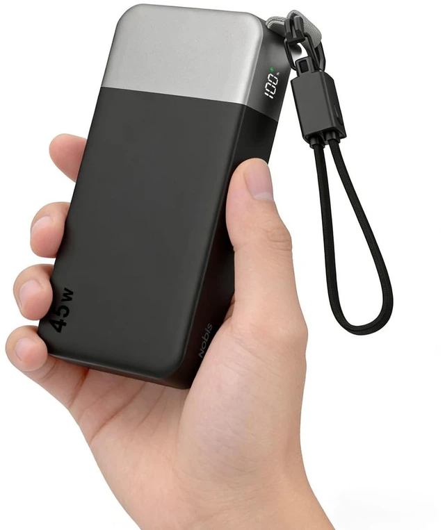 Main image of NOBIS Portable Charger 20000mAh 45W Power Bank with Detachable C-Cable | Battery Pack w/2 USB-C(In/Out) & 2 USB-A, Digital Display,Small Current Mode, Battery Bank Travel for Pad,Phone 17 Steam Deck