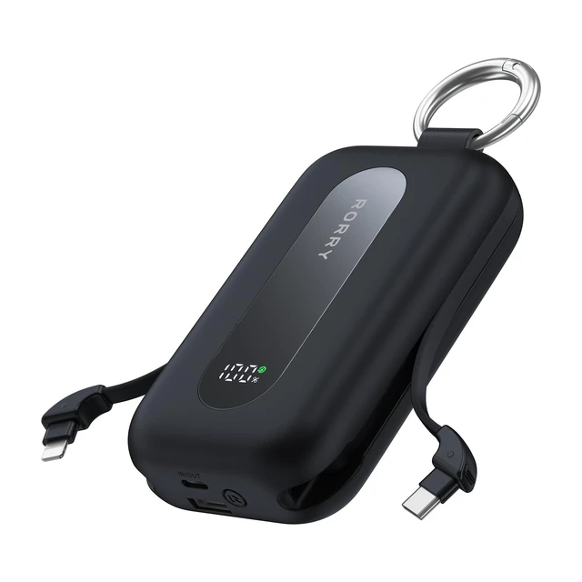 Main image of CharmGo Portable Charger 20000mAh 30W Power Bank 4 in 1 Battery Pack | Built-in Cables,Fast Charging, Keychain, Travel Essentials, Portable,for iPhone 18Pro Max/17-15,for iPad Air/Pro,for AirPods