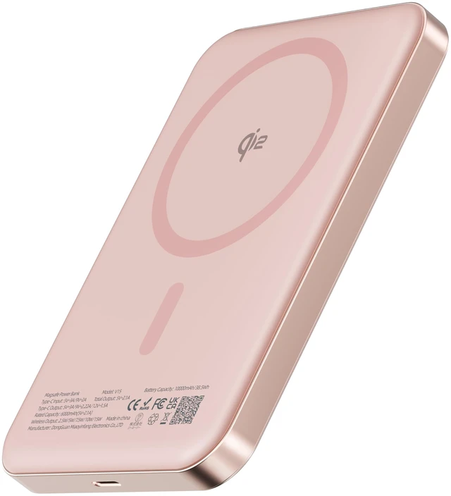 Main image of Catmart Qi2 Certified Magnetic Power Bank 10000mAh, 15W Fast Wireless Charger, Ultra-Slim LiFePO4 Battery Pack with 20W PD USB-C, Portable Charger for iPhone 18-12, Apple Watch & AirPods