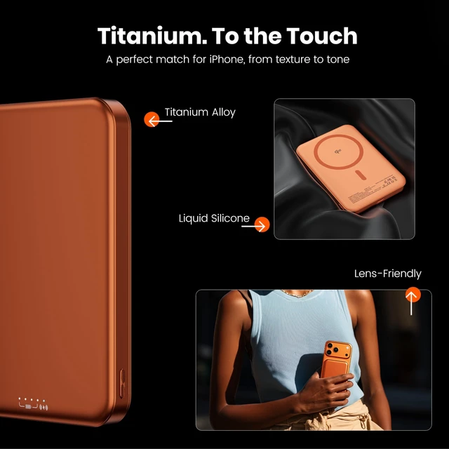 Alt view image 7 of 7 - Catmart Qi2 Certified Magnetic Power Bank 10000mAh, 15W Fast Wireless Charger, Ultra-Slim LiFePO4 Battery Pack with 20W PD USB-C, Portable Charger for iPhone 18-12, Apple Watch & AirPods