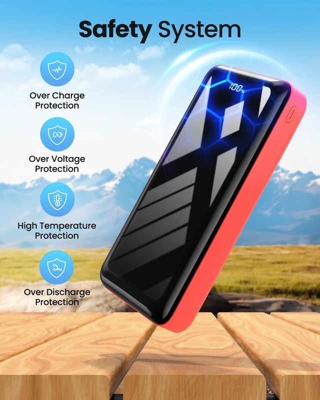 Alt view image 5 of 7 - 50000mAh
Portable
Charger
Power
Bank,
22.5W
PD
Fast
Charge
Battery
Pack | for 3-Devices Power Bank, Travel Camping Essential, USB C External Battery Pack for iPhone Samsung Android, Red