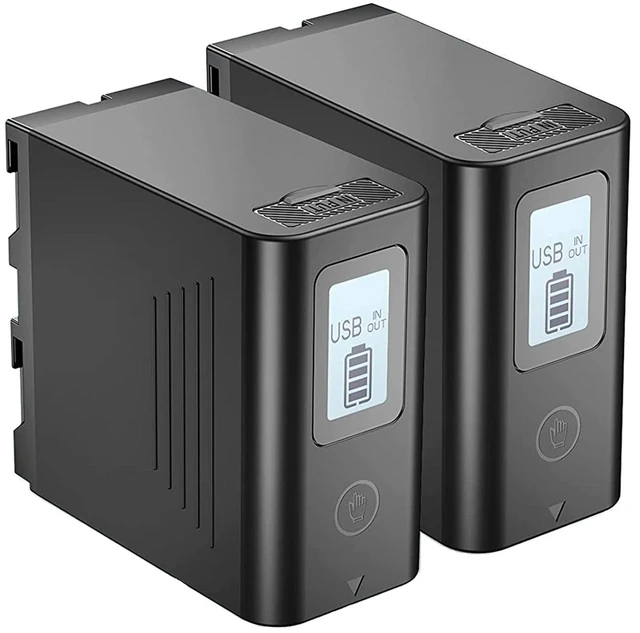 Main image of JYJZPB 2 Pack NP-F970 Battery Compatible with Sony Handycams 8800mAh | for Sony NPF970 NP-F960 NP-F950 NP-F930 NP-F550 NP-F530 NP-F570 with USB Output LCD Display
