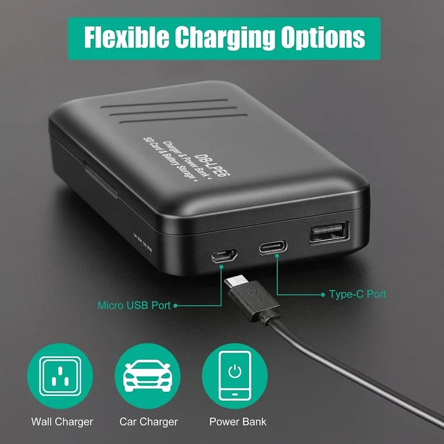 Alt view image 6 of 7 - 2-Pack LP-E6N Batteries for Canon EOS R5 R6 R7 with Upgraded Dual Charger | for Canon EOS R 90D 60D 70D 80D 5D II, 5D III, 5D Mark IV, 6D, 6D II, 7D, 7D II, XC10 XC15 Cameras