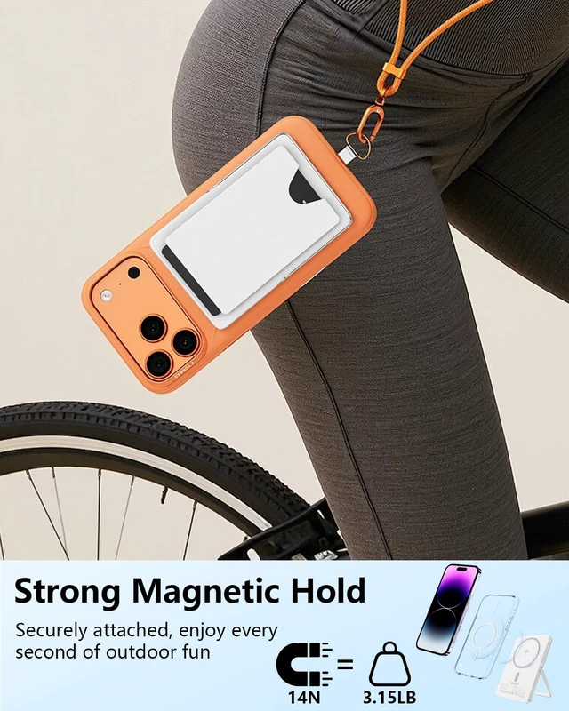 Alt view image 3 of 7 - DUDAO Magnetic Wireless Power Bank - 0.37" Ultra-Slim Portable Charger | 5000mAh, 20W Fast Charging, 65% in 30 Mins, Battery Pack with USB C, Stand and Card Holder, for iPhone 17/16, Travel, White