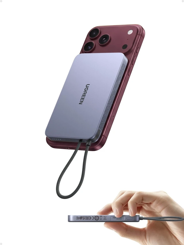 Main image of UGREEN Magflow Qi2.2 25W Slim Power Bank 10000mAh | Qi2 Magnetic Wireless Charging; 45W USB-C Fast Charge; Smart Display; Slim Power Bank