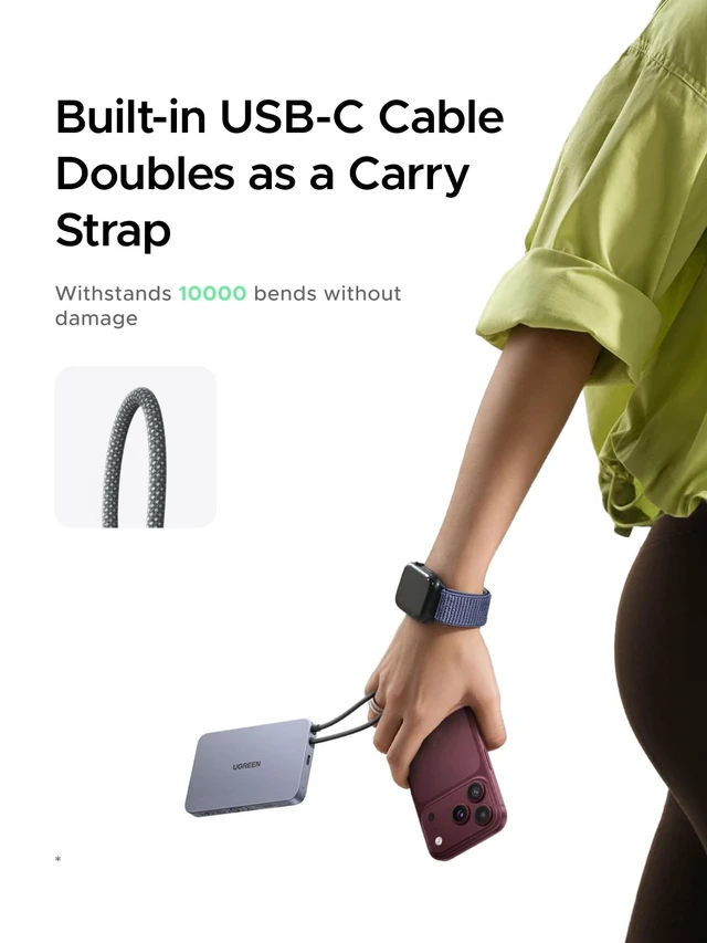 Alt view image 6 of 7 - UGREEN Magflow Qi2.2 25W Slim Power Bank 10000mAh | Qi2 Magnetic Wireless Charging; 45W USB-C Fast Charge; Smart Display; Slim Power Bank