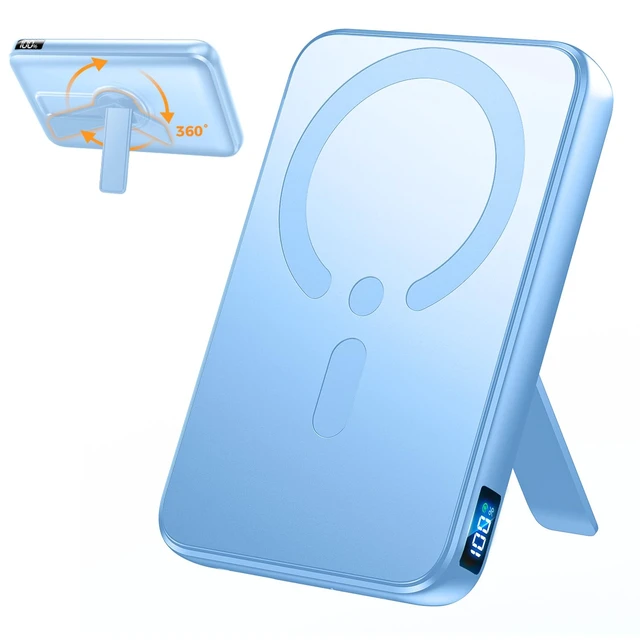 Main image of Eissix Portable Charger 12000mAh, Foldable Stand, for Magsafe Power Bank | Flight-Safe, 22.5W Fast USB-C & Magnetic Wireless, Power 3 Devices, LED Display, for iPhone 17/16/15/14/13/12, Travel/Cruises
