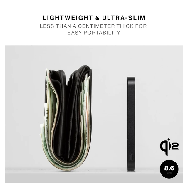 Alt view image 2 of 7 - Native Union (Re Classic Power Bank | Magnetic - Qi2 MagSafe Compatible 5000mAh 15W Portable Charger - USB-C Cable Included - Compatible with iPhone Duo, 18 Pro Max, AirPods Pro & More (Black)