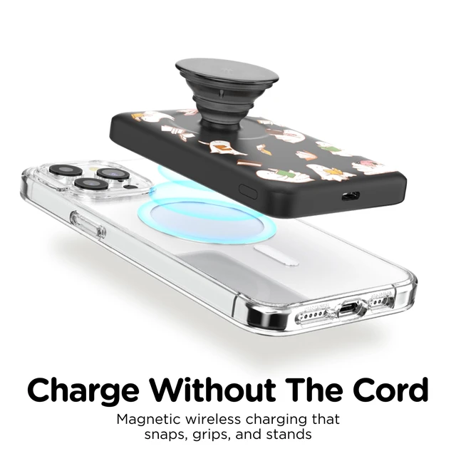 Alt view image 2 of 7 - PopSockets PowerPack Phone Charger with MagSafe- Spooky Book Club | Magnetic, Wireless Charging, Portable Power Bank, Bookish, Witchy, Halloween, Horror