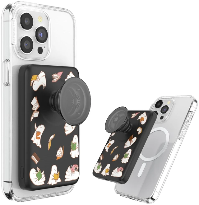 Main image of PopSockets PowerPack Phone Charger with MagSafe- Spooky Book Club | Magnetic, Wireless Charging, Portable Power Bank, Bookish, Witchy, Halloween, Horror