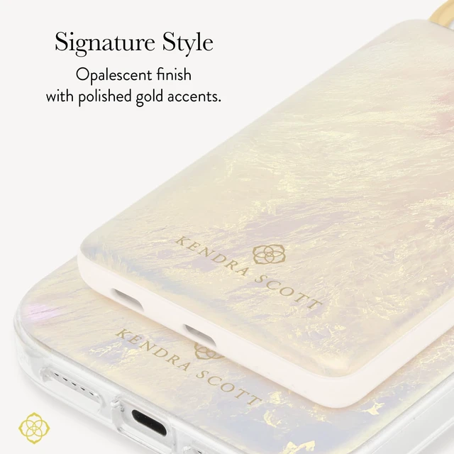 Alt view image 3 of 5 - Kendra Scott 5000mAh MagSafe Portable Charger w/LED Power Indicator - Ivory | Stylish Compact Magnetic Power Bank - iPhone Charger for Fast Charging - Lightweight Wireless Battery Pack with USB-C Port