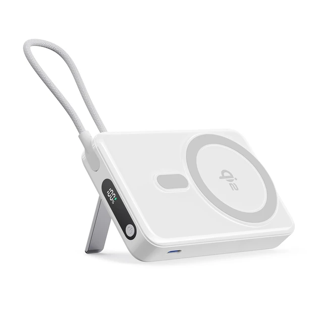 Main image of SIXTHGU PowerMag 10000mAh Qi2 Certified Power Bank, Magnetic Wireless Portable Charger for MagSafe, 35W USB-C Fast Charging Battery Pack with Built-in Cable, Compatible with iPhone 17/16/15/14/13/12