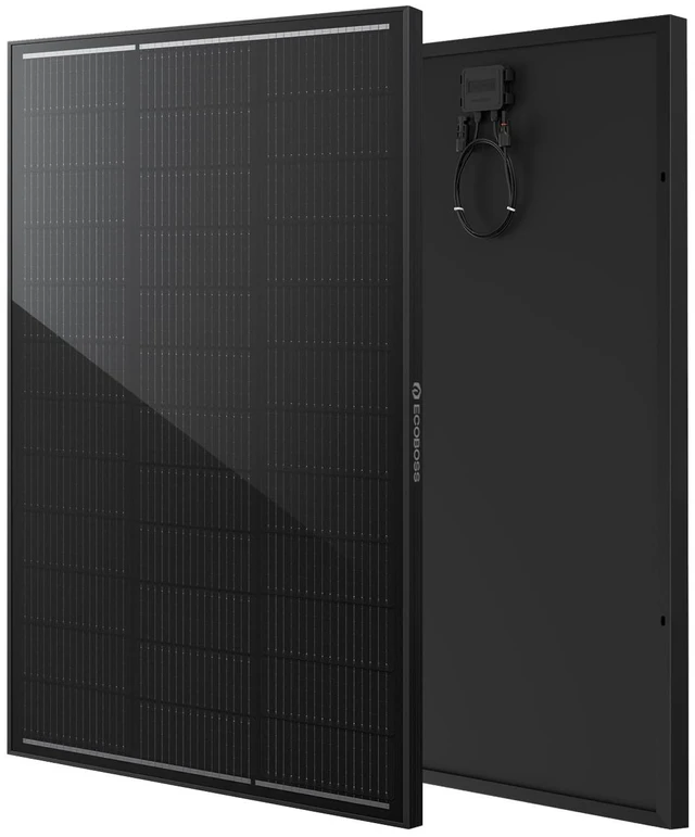 Main image of ECOBOSS 100W TÜV Certification Solar Panel, N-Type 16BB 25.8% Efficiency | 100 Watt Solar Panels Monocrystalline Modules for 12V Off-Grid Systems, Trailers, Campers, Boats, Farms, Cabins and Rooftops