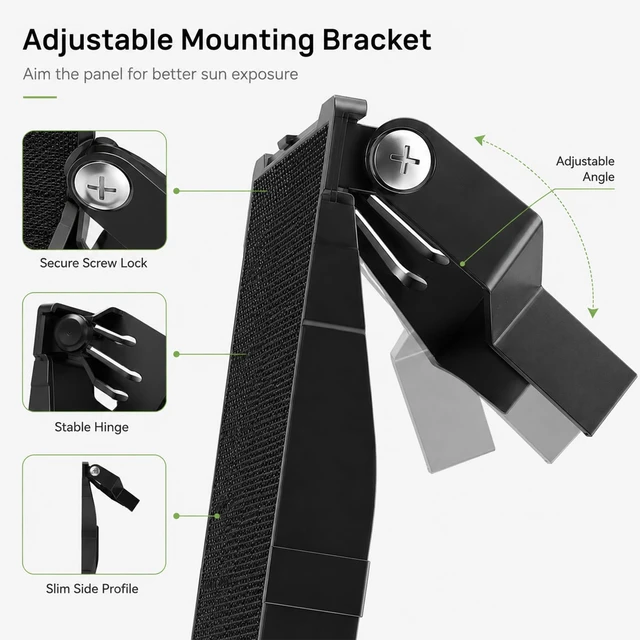 Alt view image 5 of 7 - 12V/1A Solar Charger Panel Compatible with Reveal X 2.0, X 3.0, X Pro 3.0, Gen 1, SK, XB Cellular Trail Cameras,Built-in Rechargeable Battery