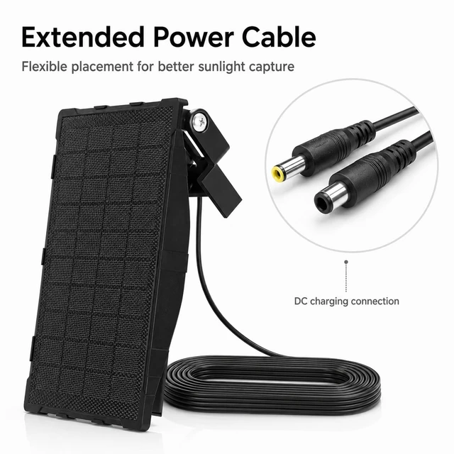 Alt view image 6 of 7 - 12V/1A Solar Charger Panel Compatible with Reveal X 2.0, X 3.0, X Pro 3.0, Gen 1, SK, XB Cellular Trail Cameras,Built-in Rechargeable Battery