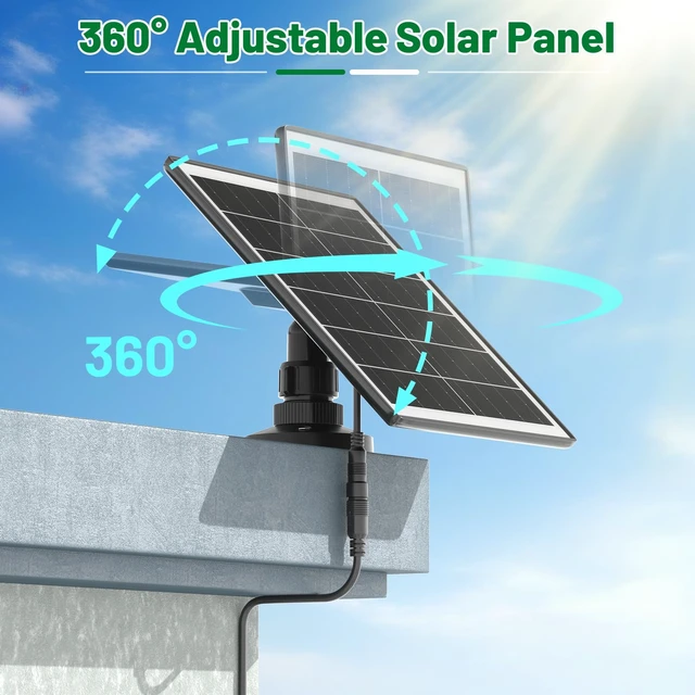 Alt view image 4 of 7 - 5W Solar Panel Charger for Blink Video Doorbell-2nd Gen (2025 Release), Upgraded Version Power Your Blink Video Doorbell Continuously with 16.5Ft Power Cable and Mount