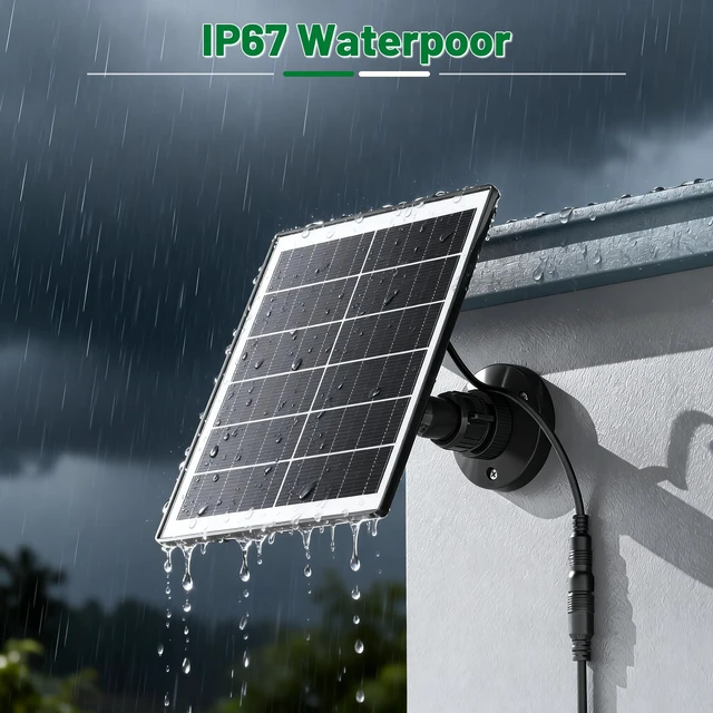 Alt view image 6 of 7 - 5W Solar Panel Charger for Blink Video Doorbell-2nd Gen (2025 Release), Upgraded Version Power Your Blink Video Doorbell Continuously with 16.5Ft Power Cable and Mount