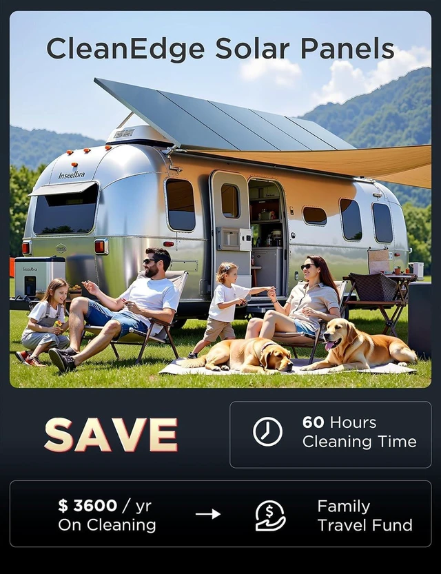 Alt view image 5 of 7 - 100 Watt Solar Panel - 16BB 25% High-Efficiency N-Type Solar Panels, White | Upgraded 12V Solar Panel Frameless Design for RV, 100W Solar Panel for Roof/Home Off-Grid,Maintenance-Free,IP68 Waterproof