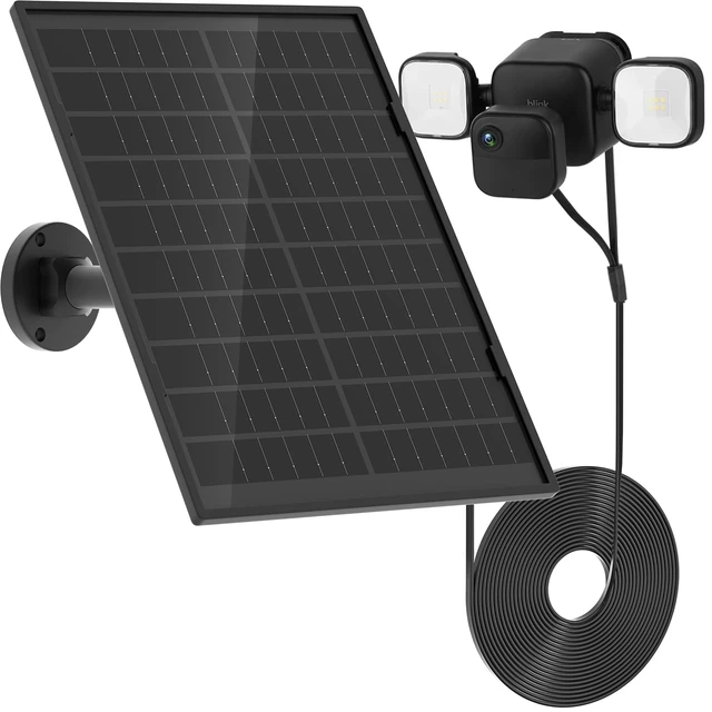 Main image of 10W Solar Panel for All-New Blink Outdoor 4 /(3rd Gen) Floodlight Camera,16.5Ft/5m Weatherproof Cable Power Your Blink Floodlight Camera Continuously (Floodlight & Cam NOT Included)