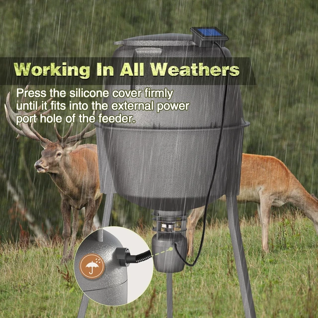 Alt view image 7 of 7 - 6V Deer Feeder Solar Panel, Efficient Solar Panel Charger with 5FT Weatherproof Cable & Battery Indicator, 6V Compatible with Deer Feeder Timer with Solar Quick Connect, Easy to Mount