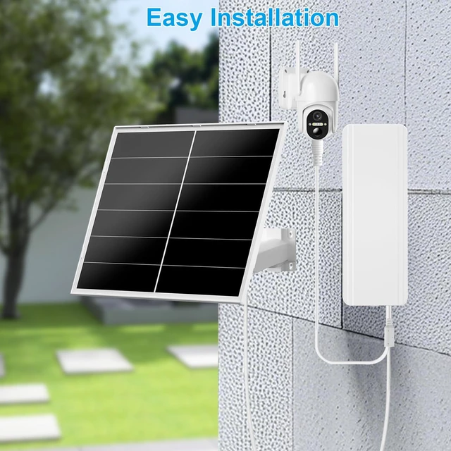 Alt view image 4 of 6 - VUEBEE 20W Solar Panel Kit with 24000mAh Battery, 5V and 12V | 5V and 12V adjustable output, USB-C and DC plugs, IP66 waterproof, 360° adjustable mount