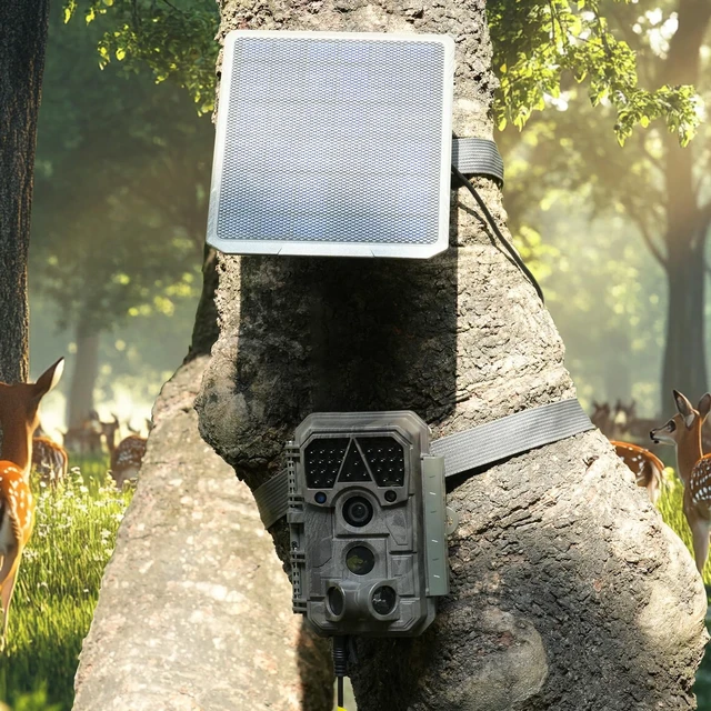 Alt view image 3 of 7 - Meidase SP350 Solar Panel for Trail Camera, 12V 9V 6V Multi-Voltage | Charger with 5.5x2.1mm DC Plug for Meidase P70, P200, P90 Pro, P300 Pro, S950P, S965 Pro & Outdoor Game Cameras