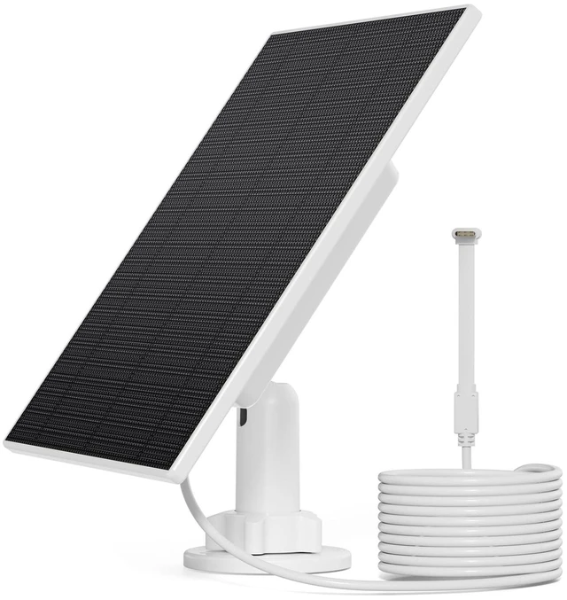 Main image of 5W Solar Panel Charger with Built-in 8000mAh Battery | Only Compatible with Ring Battery Doorbell 1, 2nd Gen, ETFE Solar Charger for Continuous Charging Even on Cloudy Days