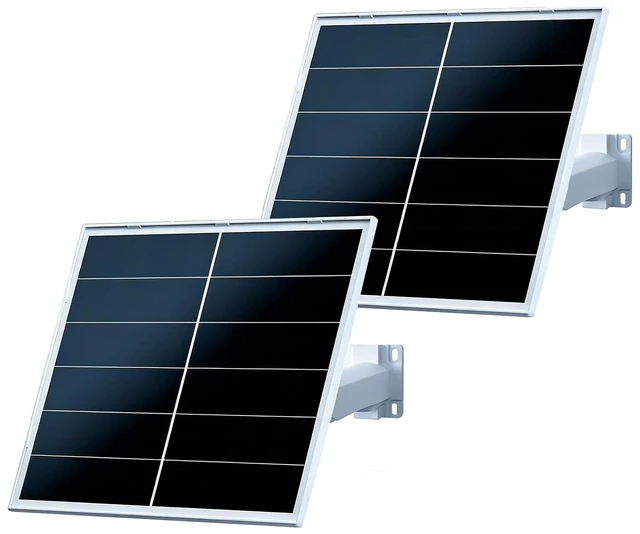 Main image of Zivif 20W Trail Camera Solar Panel for 12V Battery Cameras, 2 Pack | Solar Charger with DC 5.5×2.1mm Cable, IP66 Waterproof, 360°Adjustable Mount, 7.2ft Cable