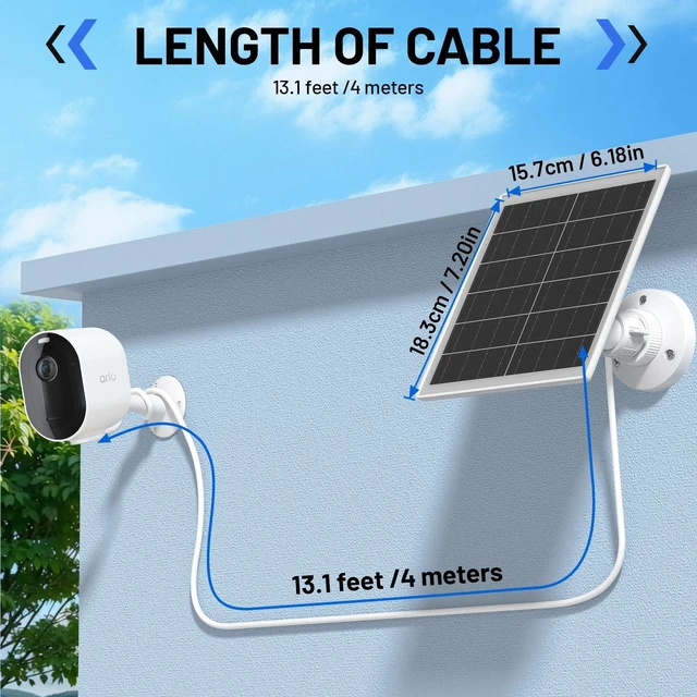 Strongly Pro 5W Solar Panel Charger Compatible with Arlo Pro 5S/Pro 4/Pro 3/Ultra ...