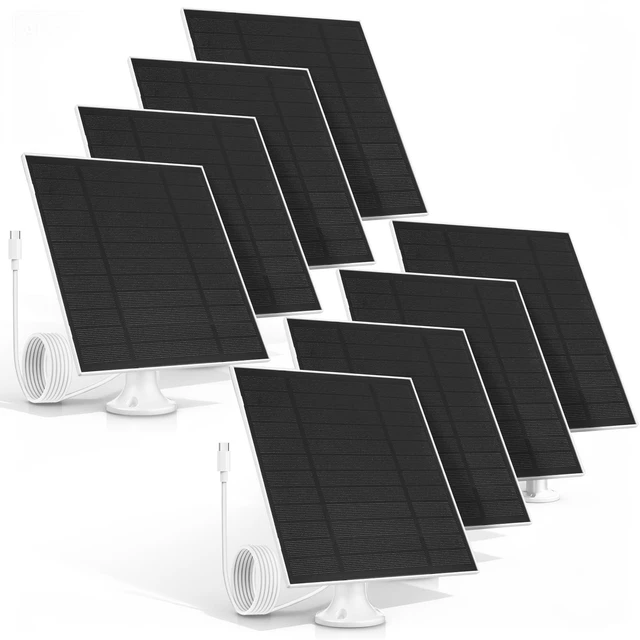 Main image of Saysurey 4 Pack 3W Solar Panel for Bird Feeder Camera, Type-C Charger | USB C Solar Panel for Outdoor Camera, Waterproof Solar Panel, Type-C, 360° Adjustable, Safety Bracket Panel Charge Micro