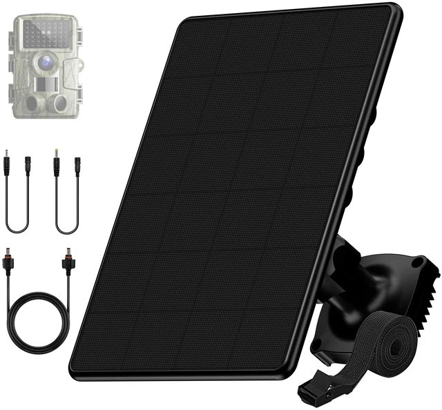 Main image of Trail Camera Solar Panel for Cellular & Wireless Hunting Camera Trail Cam | Solar Charger Kit with USB-C Charging 4000mAh Waterproof Hunting Accessory for Tactacam Cellular Reveal Trail Camera