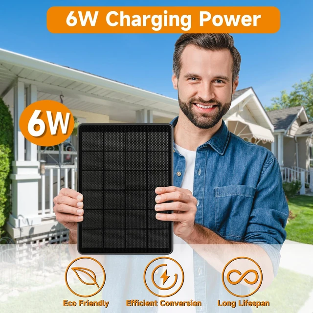 Alt view image 3 of 7 - 4 Pack Solar Panel for Blink Outdoor 2K+/4(4th Gen)/Outdoor(3rd Gen) XT3 | for XT2/XT Camera,6W Solar Charger for Blink with 360° Adjustable Mount 5.9in to 8.7in,10ft Outdoor Power Cable,Waterproof