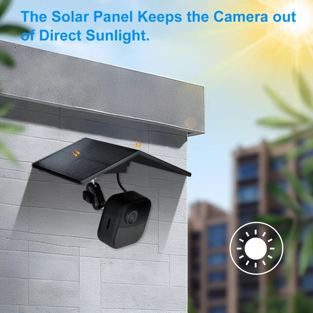 Alt view image 3 of 6 - Blink Solar Panel for Outdoor Camera 4/2K+/3rd Gen/XT/XT2, Waterproof Solar Charger with Adjustable Mount for Blink Wireless Cameras 2Pack