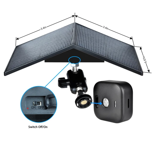 Alt view image 5 of 6 - Blink Solar Panel for Outdoor Camera 4/2K+/3rd Gen/XT/XT2, Waterproof Solar Charger with Adjustable Mount for Blink Wireless Cameras 2Pack