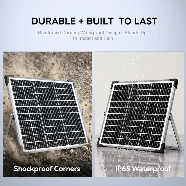 Alt view image 5 of 7 - Voltset 20W 24V Solar Panel Battery Maintainer Charger Kit with Controller | Up to 23% Module Efficiency|IP67 Controller|360°Adjustable Bracket|LED Indicators|LiFePO4 & Lead-Acid Compatible