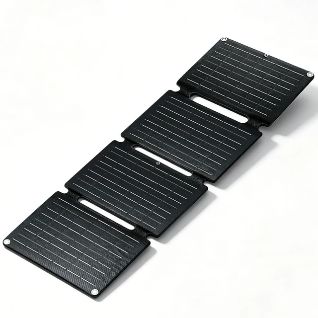 Main image of 30W Quad-Fold Portable Solar Panel, 2.0lb Monocrystalline Solar Charger with USB-A, USB-C &18V DC Output, for Camping, Hiking, Backpacking, iPhone, Android & Small Power StationsBullet Points