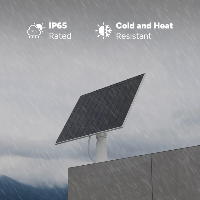 Alt view image 3 of 7 - Lorex Solar Panel for Battery Operated Cameras | 7-Watt, USB C and Micro-USB Adaptor | Weatherproof