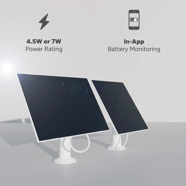 Alt view image 5 of 7 - Lorex Solar Panel for Battery Operated Cameras | 7-Watt, USB C and Micro-USB Adaptor | Weatherproof