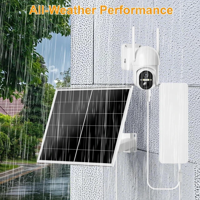 Alt view image 5 of 6 - Zivif 20W Solar Panel Kit with 24000mAh Battery for Security Cameras | 5V and 12V adjustable output, USB-C, DC 5.5x2.1mm, DC 3.5x1.35mm, DC 4.0x1.7mm plugs, IP66 waterproof, 360° adjustable mount