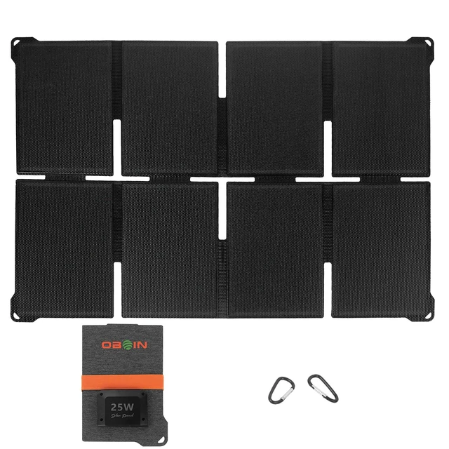 Main image of 25W Portable Solar Panel, 25% High-Efficiency Foldable Solar Panels.
