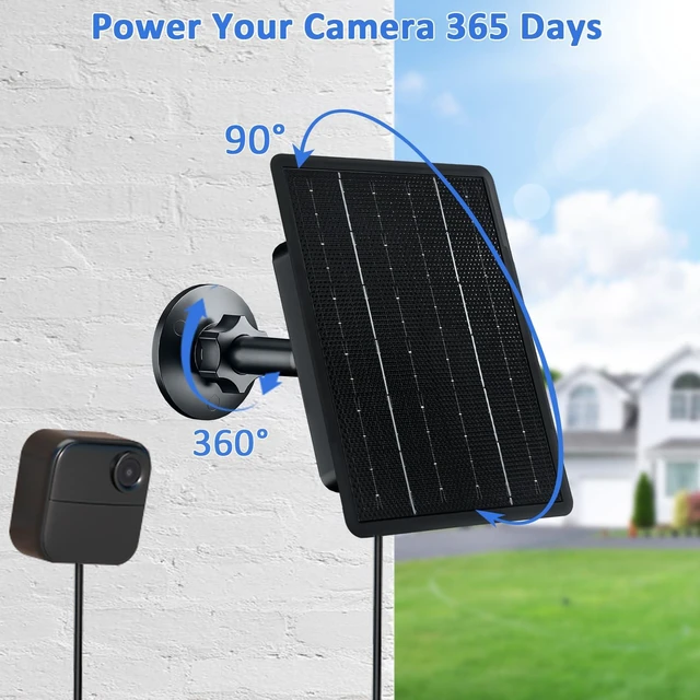 Alt view image 4 of 7 - FUTUREZEN 4W Solar Panel for Blink Outdoor 4/3 XT/XT2 Camera, 2 Pack | 3.7V USB-C/Micro USB Solar Charger with 2600mAh Battery, Waterproof Rubber Plug, 10ft Cable, IP66 waterproof