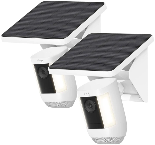 Main image of UOGW 4W Solar Panel Charging Mount for Ring Outdoor Cam Plus,Stick Up Cam,Spotlight Cam Pro/Plus,IP67 Weatherproof Long Cable with USB-C to Ring Barrel Plug Adapter(Camera Not Included)-2PACK