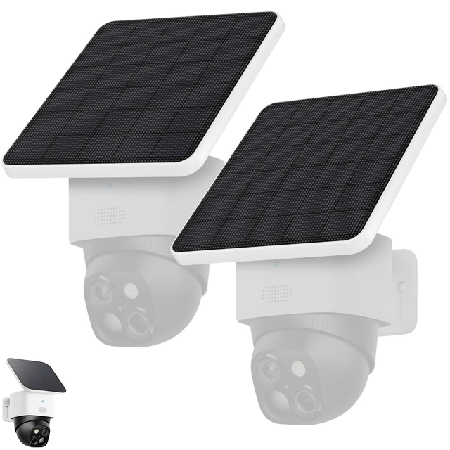 Main image of 4W Solar Panel for eufy Security SoloCam S340,Replace The Original 2W Solar Panel,Keep Your eufy S340 Camera Continuously Powered,IP65 Weatherproof,(Only Solar Panel,Camera Not Included)-2Pack