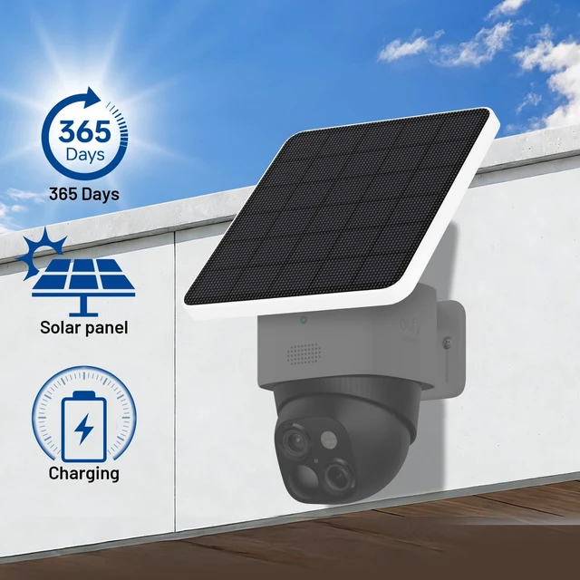 Alt view image 4 of 7 - 4W Solar Panel for eufy Security SoloCam S340,Replace The Original 2W Solar Panel,Keep Your eufy S340 Camera Continuously Powered,IP65 Weatherproof,(Only Solar Panel,Camera Not Included)-2Pack