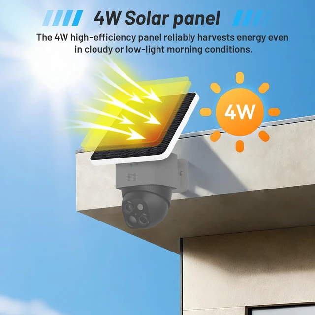 Alt view image 3 of 7 - 4W Solar Panel for eufy Security SoloCam S340,Replace The Original 2W Solar Panel,Keep Your eufy S340 Camera Continuously Powered,IP65 Weatherproof,(Only Solar Panel,Camera Not Included)-2Pack