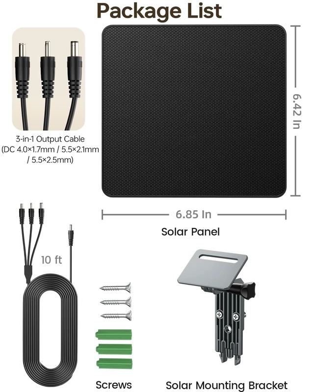 Alt view image 7 of 7 - Trail Camera Solar Panel, KJK 6W Solar Battery Charger 12V/1.5A with 10000mAh Built-in Battery, IP67 Waterproof for Cellular & Wireless Hunting Cameras