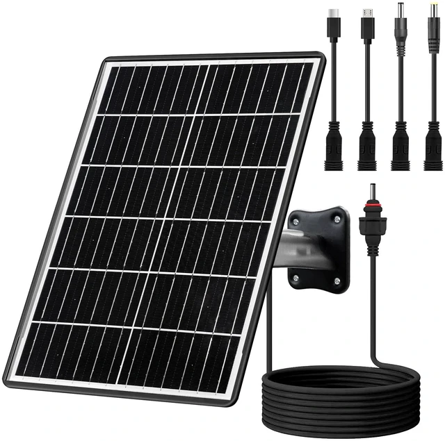 Main image of 15W Solar Panel Kit with Built-in 16000mAh Battery Voltage: 5V/6V/9V/12V Current: 1.5A Features USB-C, Micro-USB, and DC 2.1/1.7/1.35mm Ports Compatible with All 3G/4G Trail Cameras