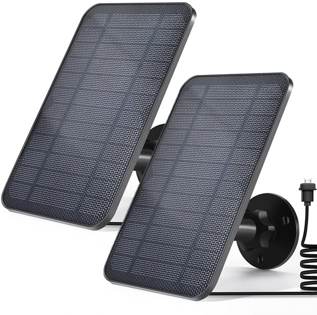Main image of Solar Panel for Blink Camera, Solar Panel Compatible with Blink Outdoor 3rd Gen XT XT2 Camera, IP65 Waterproof, 13.12ft Cable, Wall Mount, 2 Pack