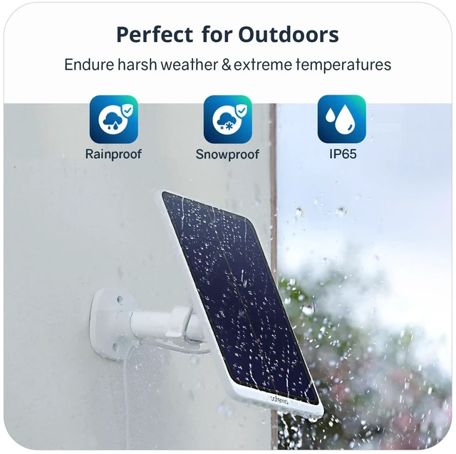 Alt view image 3 of 4 - Safemo 5W Solar Panel(Compatible with Safemo Cameras Only) for Outdoor Surveillance and Camera Charging, Continuous Power Supply, Adjustable Angle for Maximizing Solar Power Output